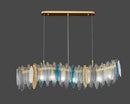 GobekUsa LED Glass Metal Leaf Chandelier: Luxury Postmodern Lighting for Home Decor, Bedroom, Living Room