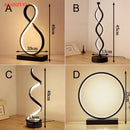 GobekUsa LED Ring Table Lamp: Modern Nordic Bedroom Lighting Fixture
