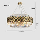 GobekUsa Gold LED Crystal Clear Art Deco Chandelier for Foyer