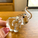 GobekUsa Clear Glass Elephant Figurine Cute Animal Ornament Collectible Home Decor