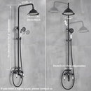 GobekUsa 8" Rainfall Shower System with Bathtub Faucet and Hand Shower