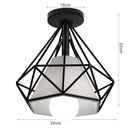 GobekUsa Iron Cage Ceiling Light Fixture Retro Nordic Design Home Kitchen Lamp