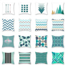 GobekUsa Green Geometric Pillowcase - Nordic Classic Design for Home Decor and Comfort