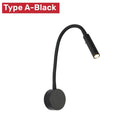 GobekUsa LED Reading Wall Lamp 3W Flexible Hose Sconce for Bedroom Study & Book Light