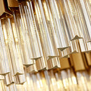 GobekUsa Golden Stainless Steel Crystal Chandelier for Elegant Foyer Lighting