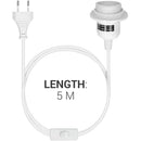 GobekUsa LED Pendant Light Fixture with E27 Lamp Base Holder and Switch