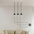 GobekUsa Black Rope DIY Pendant Lamp Modern LED Ceiling Hanging Light Fixtures NordiLux Living Room