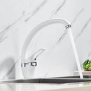 GobekUsa Beige Brass Kitchen Faucet 360 Swivel Spout Single Handle Mixer Tap