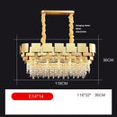 GobekUsa Golden Crystal Stainless Steel Pendant Light for Stylish Foyer