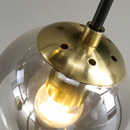 GobekUsa Black & Gold LED Round Ball Chandelier - Elegant Lighting Fixture for Home