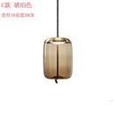 GobekUsa Hemp Rope Knot Pendant Lights - Suspendu Glass Hanging Lamp