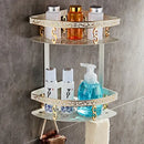 GobekUsa Aluminum Bath Hardware Set: Shelf, Towel Rack, Paper Holder, Brush Holder, Hooks