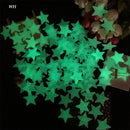 3D Stars Glow Dark Wall Stickers by GobekUsa – Luminous Fluorescent Home Decor