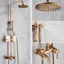 GobekUsa Brass Shower Set with 8" Rainfall Head and Hand Sprayer