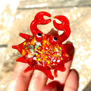GobekUsa Crab Glass Figurines: Handblown Art Animals Collectible Sculpture Ornaments