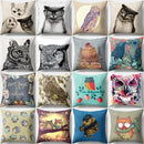 GobekUsa Cute Owl Cushion Pillow Cover for Home Sofa Bedroom Decor