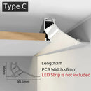 GobekUsa 1m Trimless LED Aluminum Profile for Hidden Backlighting Linear Strip Light