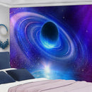 GobekUsa Galaxy Sky Blue Planet Tapestry Hippie Retro Home Decor Yoga Mat
