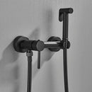 GobekUsa Brass Bidet Faucet Mixer with Square Shower Spray