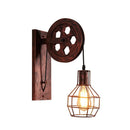 GobekUsa Industrial Iron Wall Sconce LED Fixture for Cafe Bar Loft Decoration