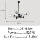 GobekUsa Glass LED Chandeliers: Modern Dining Room Bedroom Living Room Pendant Lights