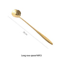 GobekUsa Gold Flower Stainless Steel Teaspoons Set for Coffee, Desserts, and Ice Cream