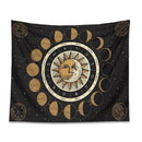 GobekUsa Astrology Wheel Tapestry Moon Phase Sun and Moon Starry Sky Home Decor