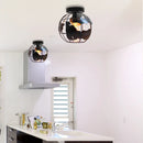 GobekUsa World Map Metal Wire Globe Ceiling Light Shade - Modern Loft Cage Shade