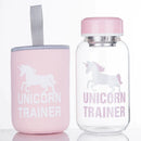 GobekUsa Blue Glass Water Bottle 600ml Cute Polar Bear Seal Design Waterbottle