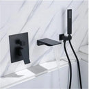GobekUsa Gold Bathtub Shower Faucet Set with Handheld Waterfall & Mixer Tap