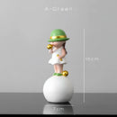 GobekUsa Bubble Gum Blowing Character Statue for Modern Home Decor