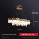 GobekUsa Circular Double-layer Crystal Chandelier for Living Room Dining Room Led Pendant