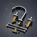 GobekUsa Dual Handle Basin Faucet: Deck Mounted Hot Cold Water Mixer Taps for Bathroom