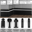 GobekUsa LED Skirting Line Aluminum Profile Baseboard for Backlight Strip Lights