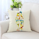 GobekUsa Cactus Hand Painting Decorative Pillowcase for Sofa, Chair Cushion Home Decor