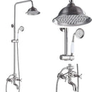 GobekUsa Brushed Nickel Shower Faucet Set with Rainfall Shower Head & Hand Held Mixer