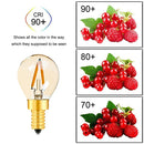 GobekUsa Gold-Tinted Glass LED Filament Bulb, 1W, Warm White (2200K) for Solar Battery Camping
