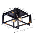 GobekUsa Black Modern LED Ceiling Chandelier for Living Room Bedroom Study Home