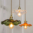 GobekUsa Green Glass Hanging Light: Modern LED Pendant Lamp for Living and Dining Room
