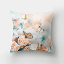 GobekUsa Butterfly Flower Pillow Case: Colorful Animal Landscape Sofa Cushion Cover
