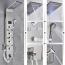 GobekUsa LED Rainfall Shower Panel System with Temperature Screen