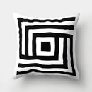 GobekUsa Geometric Star Print Pillow Cover for Home Decor - Black & White Square Texture