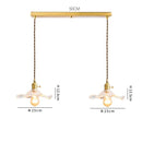GobekUsa Green Glass Hanging Light: Modern LED Pendant Lamp for Living and Dining Room