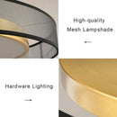 GobekUsa 16W Copper Ceiling Light: Modern Nordic Bronze Living Room Bedroom Lamp