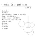 GobekUsa Bubble Glass LED Chandelier for Kids Room Kitchen Office Restaurant