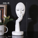 GobekUsa Lady Face Abstract Art Sculpture Resin Ornaments for Home Decor