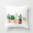 GobekUsa Green Leaves Decorative Throw Pillowcase 45*45cm for Sofa Home Decor