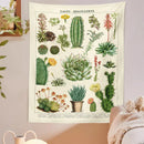 GobekUsa Cactus Tapestry Wall Hanging: Retro Succulents Mushroom Chart Hippie Boho Decor