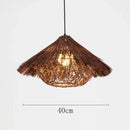 GobekUsa Chinese Rattan Pendant Lights Hand-woven Straw Hat Lampshade Ceiling Chandelier