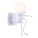 GobekUsa Cartoon Doll Wall Sconce: Modern Iron Art Light for Kids Room